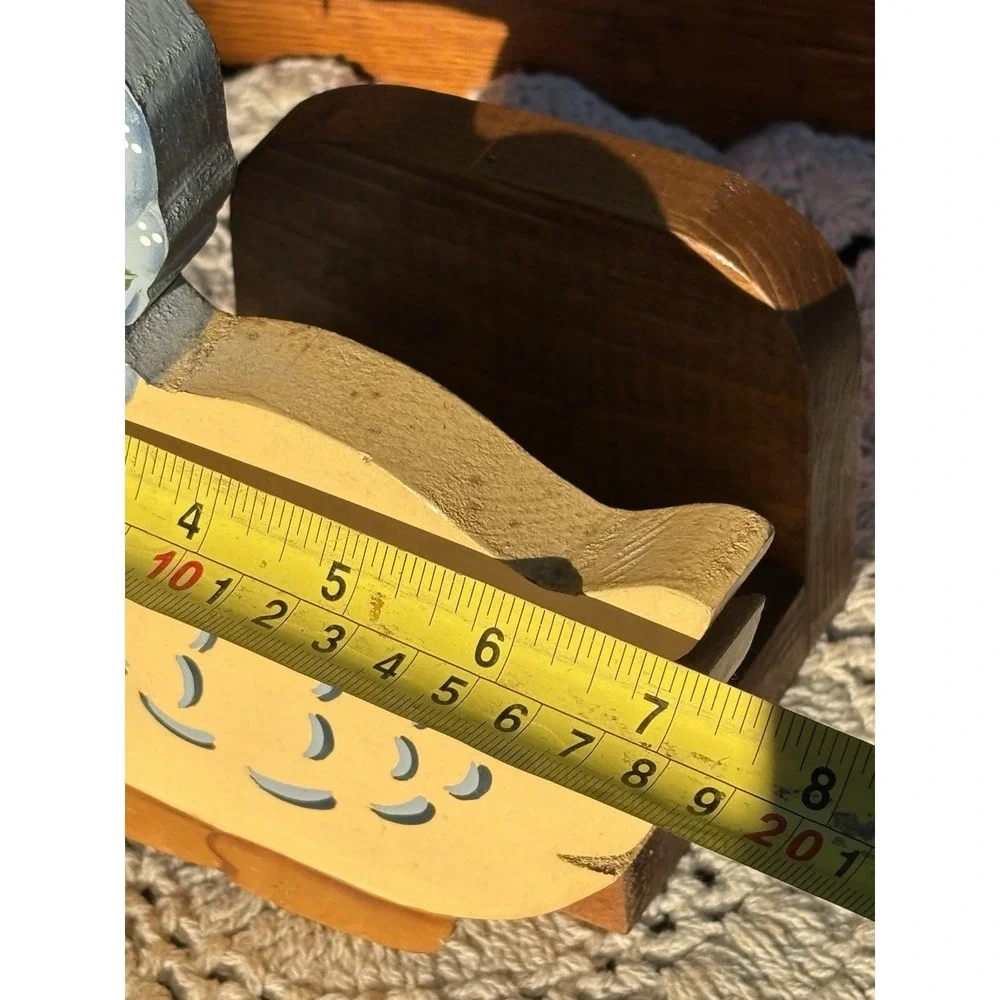 Vintage Wooden Duck Goose Napkin Mail Holder Hand Painted Farmhouse Cottagecore